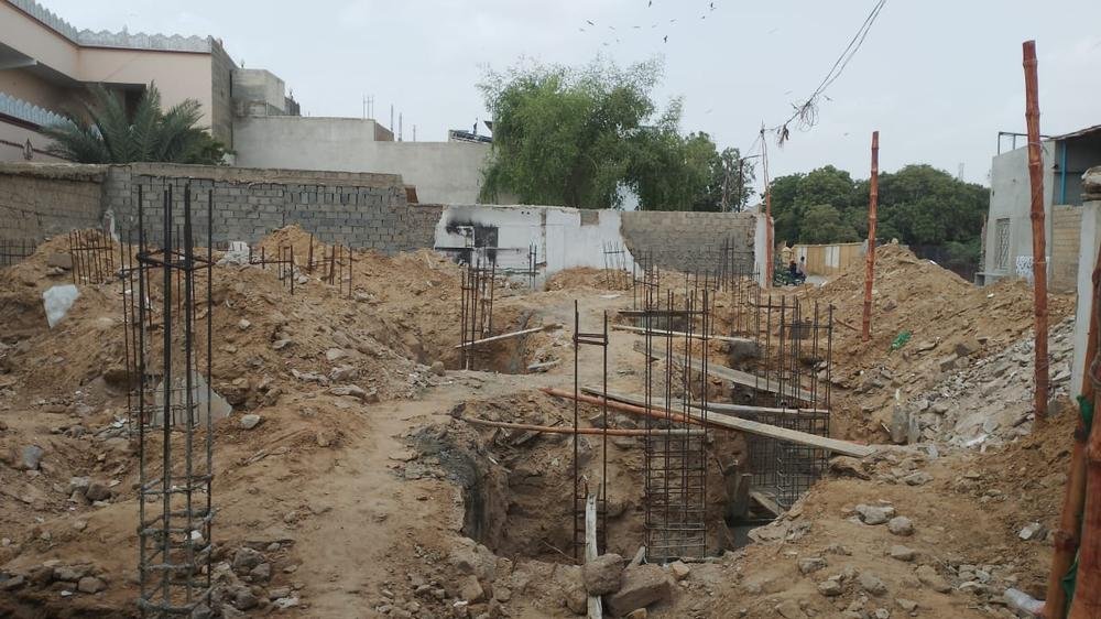 Construction progress on site